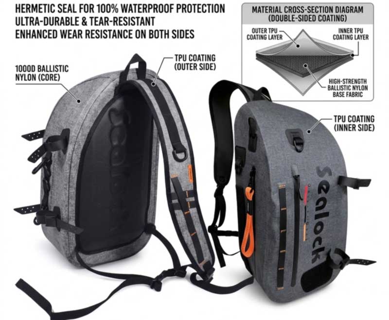 Fly Fishing Pack Materials — 420D vs 840D TPU, MOQ 300
